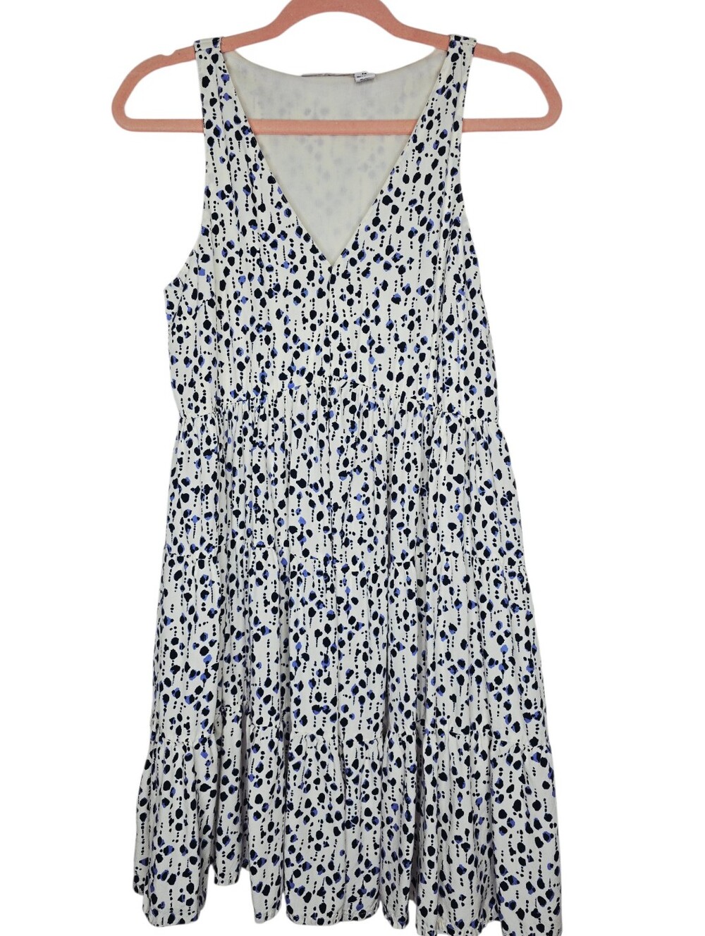 Sincerely Jules Cream Dress with Navy Spot Print